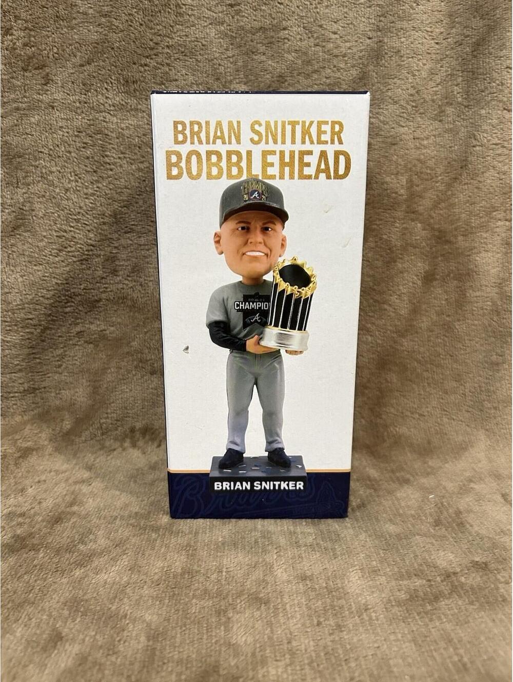 Brian Snitker Bobblehead World Series Champion MLB Baseball 2021 Collectible